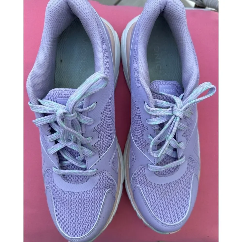 Vionic Purple Lavender Pastel Sneakers Womens‎ Size 11 EUC